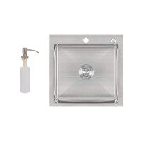Мийка для кухні інтегрована Lidz Handmade H5050 (LDH5050BRU35375) Brushed Steel 3,0/1,0 мм Мийка для кухні інтегрована Lidz Handmade H5050 (LDH5050BRU35375) Brushed Steel 3,0/1,0 мм