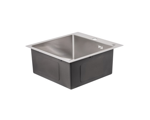 Мийка для кухні інтегрована Lidz Handmade H5050 (LDH5050BRU35375) Brushed Steel 3,0/1,0 мм