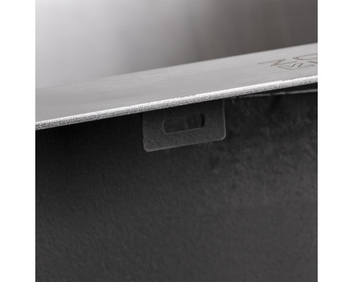 Мийка для кухні інтегрована Lidz Handmade H5050 (LDH5050BRU35375) Brushed Steel 3,0/1,0 мм
