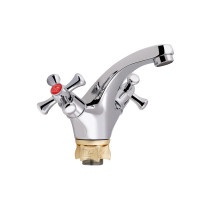 Змішувач для раковини Lidz Lamb 161F двохвентильний LDLAM161FCRM35446 Chrome
