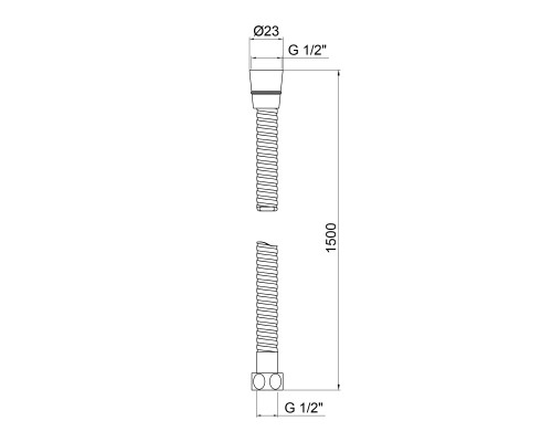 Шланг Lidz Niagara 03 1,5 м LDNIA03CRM35452 Chrome