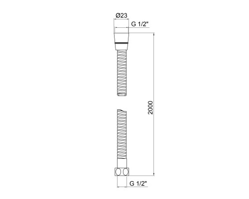 Шланг Lidz Niagara 04 2 м LDNIA04CRM35453 Chrome
