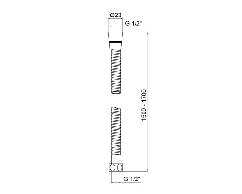 Шланг Lidz Niagara 06 1,5-1,7 м LDNIA06CRM35454 Chrome