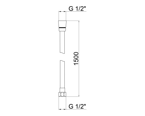 Шланг Lidz Niagara 09 1,5 м LDNIA09CRM35458 Chrome