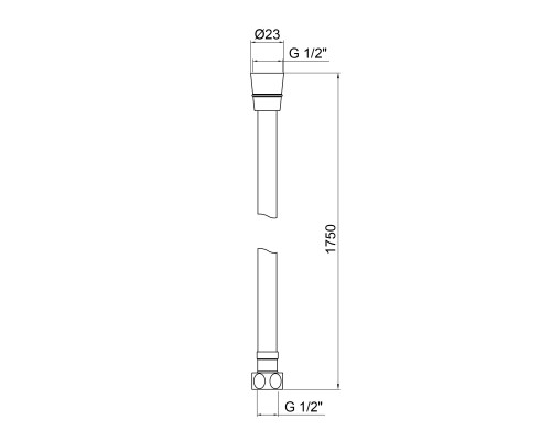 Шланг Lidz Niagara 09 1,75 м LDNIA09CRM35459 Chrome