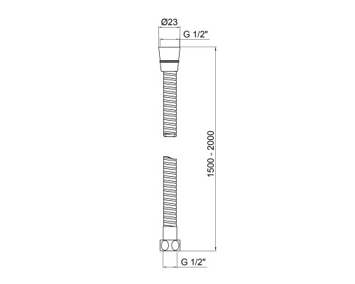 Шланг Lidz Niagara 12 1,5 м LDNIA12CRM35460 Chrome