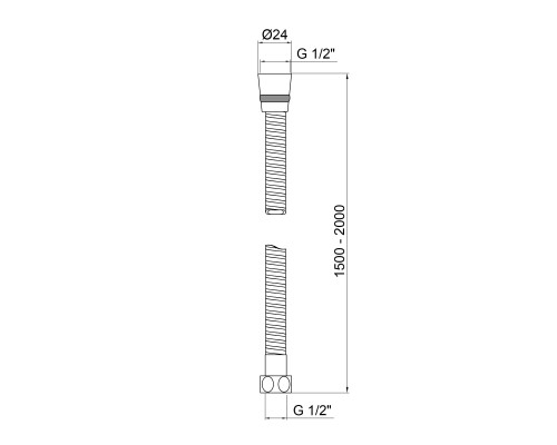 Шланг Lidz Niagara 13 1,5-2 м LDNIA13CRM35461 Chrome