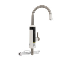 Проточний кран-водонагрівач кухонний для кухні Lidz Warm 059 LDWAR059WNK35878 White / Nickel