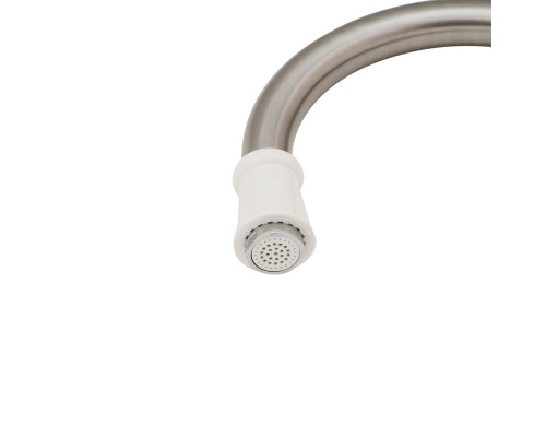 Проточний кран-водонагрівач кухонний для кухні Lidz Warm 059 LDWAR059WNK35878 White / Nickel