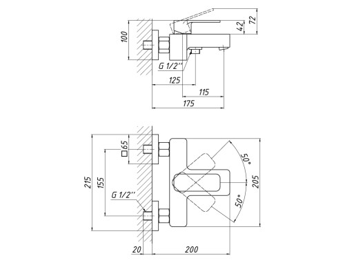 Змішувач для ванни Qtap Namesti QTNAM3025102DC Chrome
