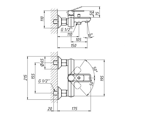 Змішувач для ванни Qtap Pivonka QTPIV3013102DC Chrome