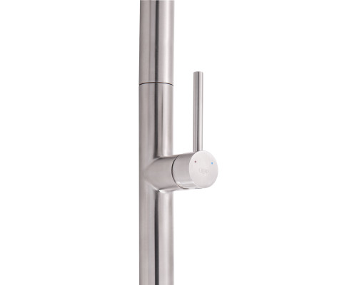 Змішувач для кухні Qtap Lenicka з висувним виливом QTLEN9138103UN Brushed Nickel PVD