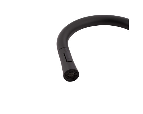 Змішувач для кухні Qtap Baruska з висувним виливом QTBAR9137103UB Black Matt