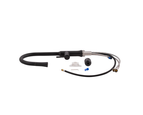 Змішувач для кухні Qtap Baruska з висувним виливом QTBAR9137103UB Black Matt