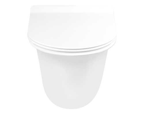 Унітаз підвісний Qtap Virgo безобідковий з сидінням Soft-close QT1833051ERW