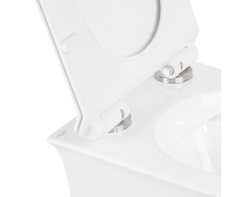 Унітаз підвісний Qtap Virgo безобідковий з сидінням Soft-close QT1833051ERW
