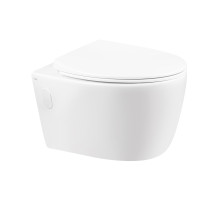Унітаз підвісний Qtap Leo безобідковий з сидінням Soft-close QT11331002ERW