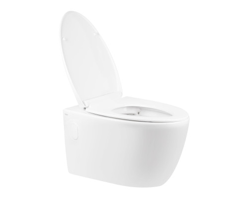 Унітаз підвісний Qtap Leo безобідковий з сидінням Soft-close QT11331002ERW