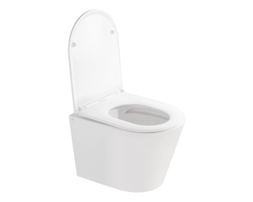 Унітаз підвісний Qtap Scorpio безобідковий з сидінням Soft-close QT1433053ERW