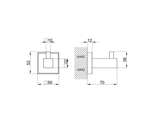 Гачок Qtap Crow QTHCK1101103C Chrome (Háček)