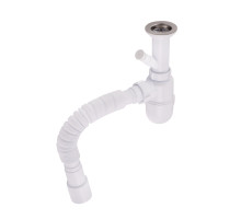 Сифон для раковини Lidz (WHI) 60 06 Y002 00 з відводом для пральної машини (вихід 50 мм)