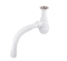 Сифон для кухонної мийки Lidz (WHI) 60 05 M001 00 (вихід 50 мм)