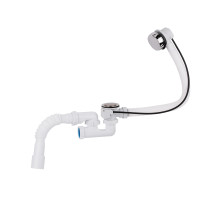 Сифон для ванни Lidz (WHI) 60 03 V002 01 з ревізією (вихід 50 мм)