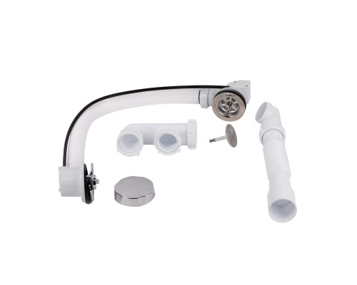 Сифон для ванни Lidz (WHI) 60 03 V002 01 з ревізією (вихід 50 мм)
