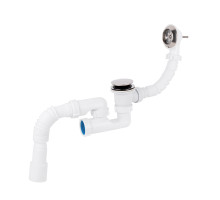 Сифон для ванни Lidz (WHI) 60 03 V002 02 з ревізією (вихід 50 мм)