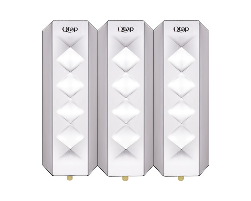 Диспенсер для мила Qtap Pohodli потрійний QTDM350CP3 Chrome (Dávkovač)