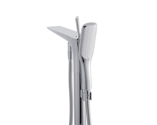 Змішувач для ванни Qtap Podlaha підлоговий (з душовим гарнітуром) QT19103VDC Chrome