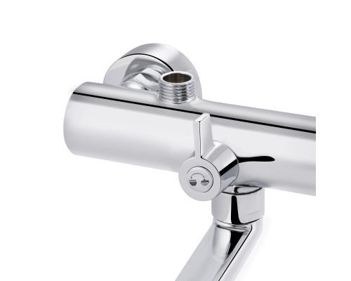Змішувач для ванни Qtap Stenava з поворотним виливом QTST3245102FC Chrome