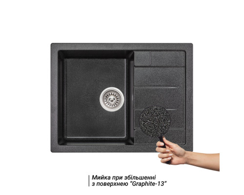 Кухонна мийка Lidz 650x500/200 GRF-13 (LIDZGRF13650500200)