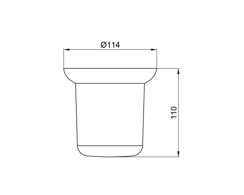 Колба для йоржика Lidz Oreo 0520 (матове скло) LDORE0520CRM37455 Chrome