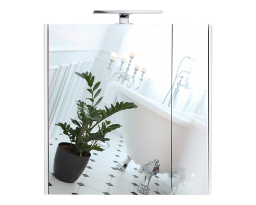 Дзеркальна шафа підвісна Qtap Albatross 700х725х460 White з LED-підсвічуванням QT0177ZP700LW