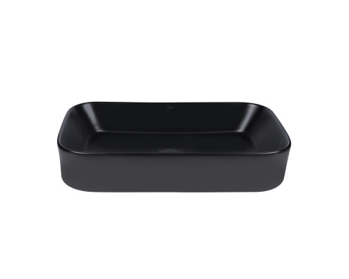 Раковина-чаша Qtap Scorpio 550х390х120 Matt black з донним клапаном QT14112243MB