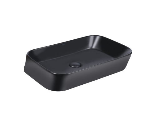 Раковина-чаша Qtap Scorpio 550х390х120 Matt black з донним клапаном QT14112243MB
