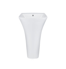 Раковина для підлоги моноблок Qtap Crow 450x435x835 White з донним клапаном QT0511G315W