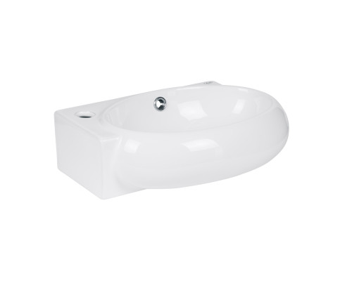 Раковина Qtap Leo 430x290x140 White з донним клапаном QT11115011LW
