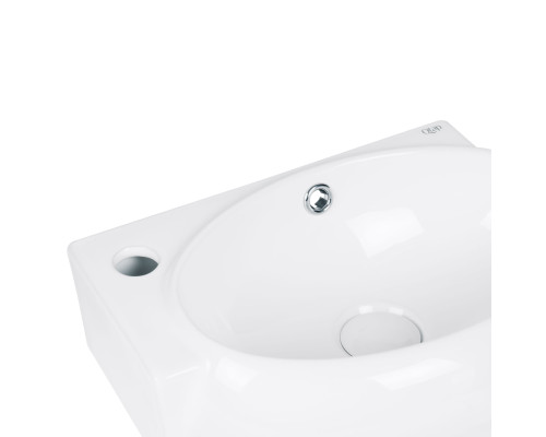 Раковина Qtap Leo 430x290x140 White з донним клапаном QT11115011LW
