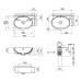 Раковина Qtap Leo 430x290x140 White з донним клапаном QT11115011RW
