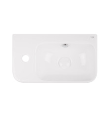 Раковина Qtap Tern 450х260х155 White з донним клапаном QT17115117LW