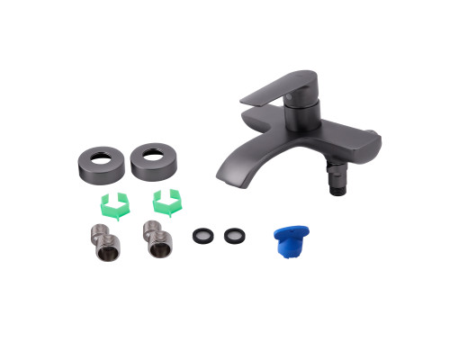 Змішувач для ванни Qtap Zelnava QTZELN3050101G Graphite