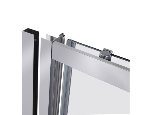 Душові двері в нішу Qtap Taurus CRM201-11.C6 110-120x200 см, скло Clear 6 мм, покриття CalcLess