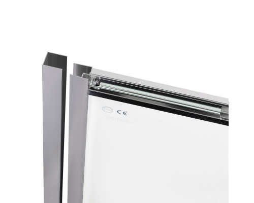 Душові двері в нішу Qtap Taurus CRM201-11.C6 110-120x200 см, скло Clear 6 мм, покриття CalcLess
