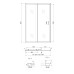 Душові двері в нішу Qtap Taurus CRM2012-13.C6 120-130x185 см, скло Clear 6 мм, покриття CalcLess