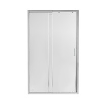 Душові двері в нішу Qtap Taurus CRM2013-14.C6 130-140x185 см, скло Clear 6 мм, покриття CalcLess