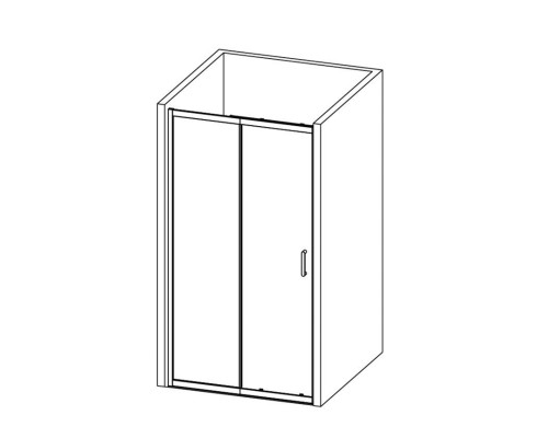 Душові двері в нішу Qtap Taurus CRM2013-14.C6 130-140x185 см, скло Clear 6 мм, покриття CalcLess