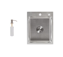 Мийка для кухні інтегрована Lidz Handmade H4050 (LDH4050BRU39258) Brushed Steel 3,0/1,0 мм