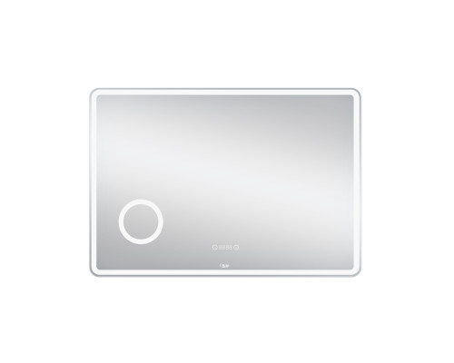 Дзеркало Qtap Crow 1000х700 з LED-підсвічуванням Touch, лінза, цифровий годинник, димер, рег. яскравості QT0578141670100W